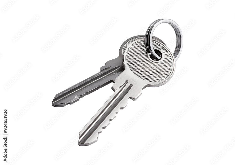 Two keys isolated isolated on a transparent or white background Two keys isolated isolated on a transparent or white background