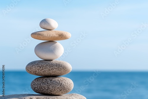 Balancing the stones. Rock balance. The art of finding balance. Relaxation, meditation, retreat. Mental balance