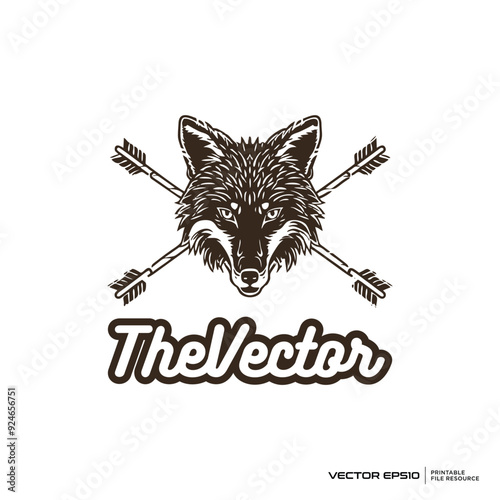 Wolf head mascot, vector, logo, character, cartoon, illustration, eps10