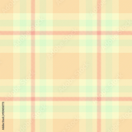 Christmas ornament textile check background, kind texture seamless pattern. Decoration tartan plaid fabric vector in light and moccasin colors.