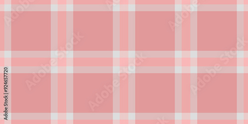 Expressive background tartan textile, twill plaid vector fabric. Horizontal seamless check texture pattern in light and red colors.