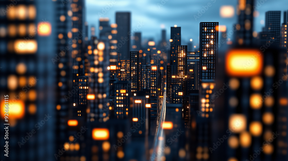 A crowded cityscape with floating digital icons and notifications blending into the buildings overwhelming the scene A crowded cityscape with floating digital icons and notifications blending into the buildings overwhelming the scene