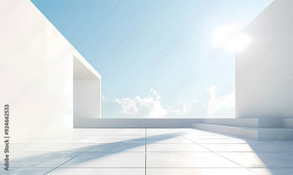 Obraz premium empty white room