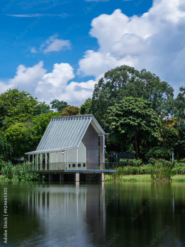 Fototapeta premium house on the lake