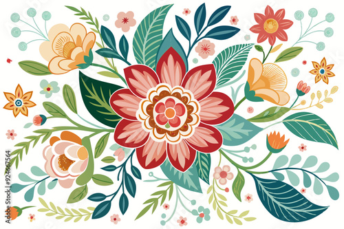 Wallpaper Mural A Lush Arrangement of Colorful Flowers and Foliage Torontodigital.ca