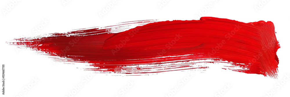 Red Paint Stroke on a Transparent Background, Creating a Dynamic and Artistic Effect. Red Paint Stroke on a Transparent Background, Creating a Dynamic and Artistic Effect.
