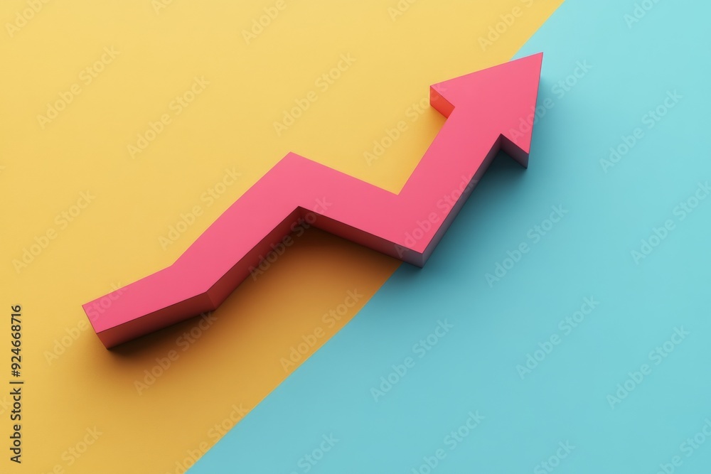paper arrow shape indicating economy growth paper arrow shape indicating economy growth