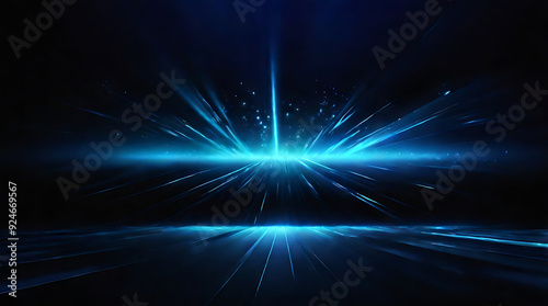 blue spectrum lights tech black party club neon lights abstract wave technology background. ai