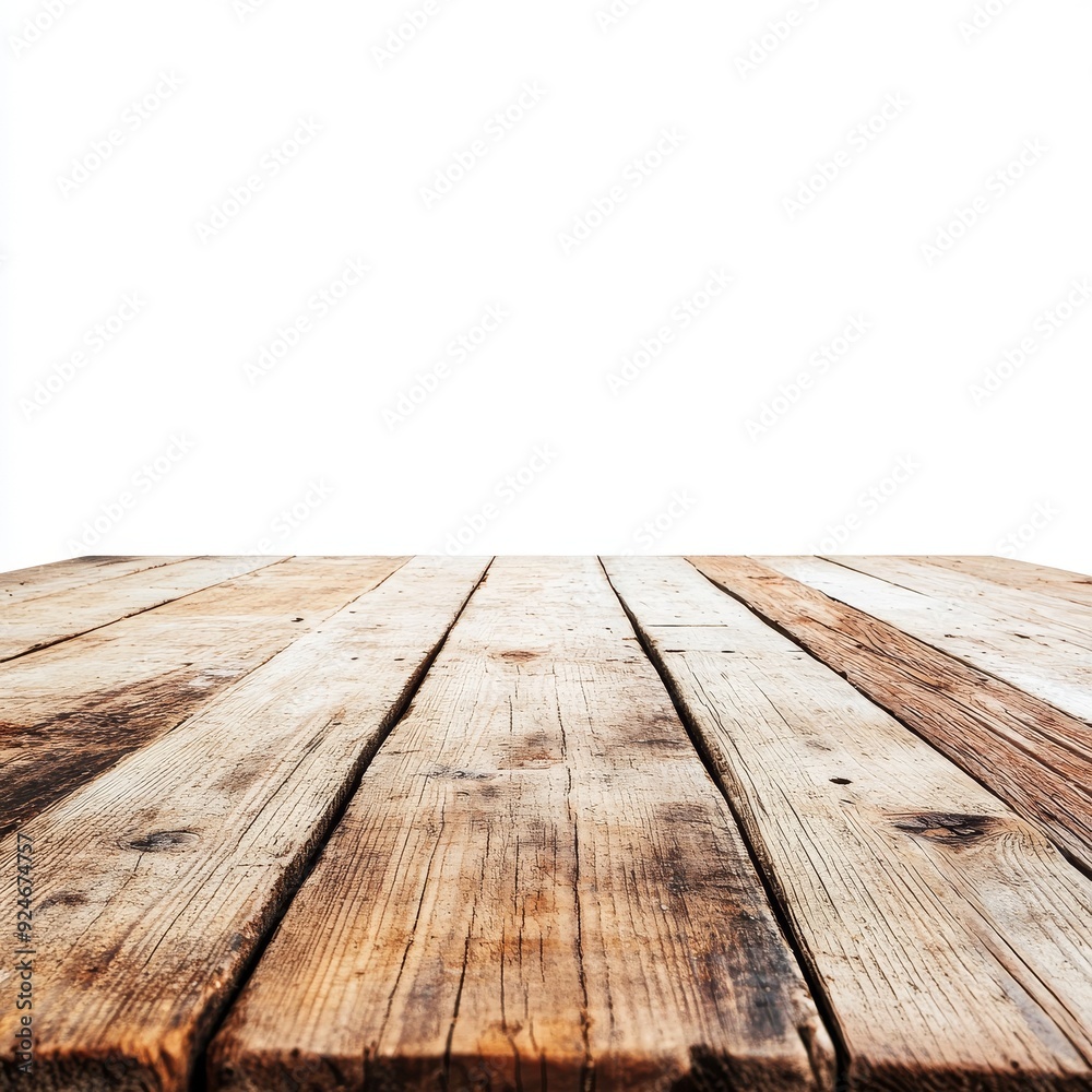 Transparent cutout of an old wooden floor on a white background Transparent cutout of an old wooden floor on a white background