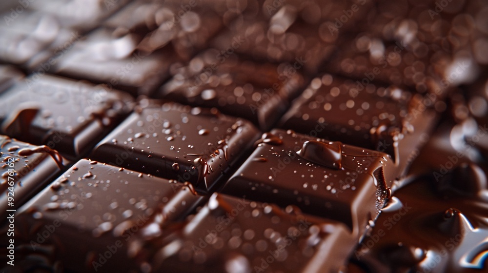 Detailed shot of a chocolate bar is texture, ultra-sharp and clear Detailed shot of a chocolate bar is texture, ultra-sharp and clear