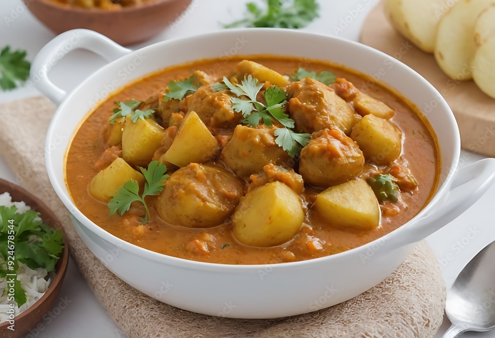 Traditional Indian dish potato curry, Aloo masala, Traditional Indian dish potato curry, Aloo masala,