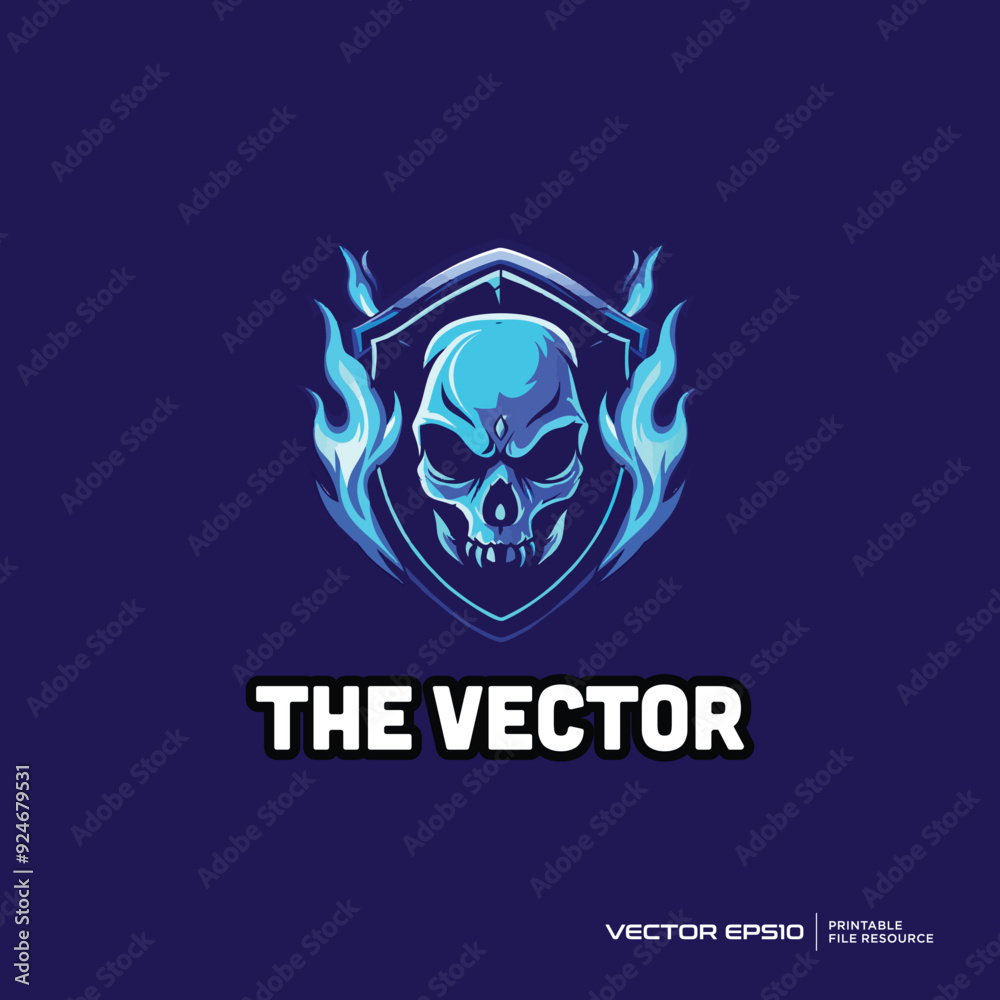 Skull emblem mascot, vector, logo, character, cartoon, illustration, eps10 Skull emblem mascot, vector, logo, character, cartoon, illustration, eps10