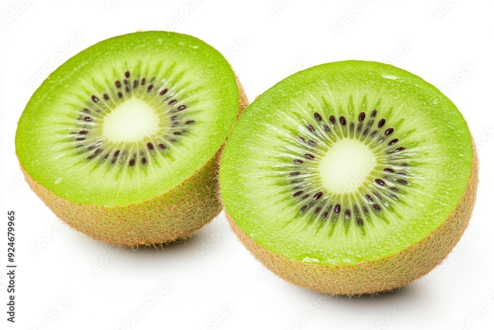 An isolated slice of kiwi fruit on a transparent background An isolated slice of kiwi fruit on a transparent background