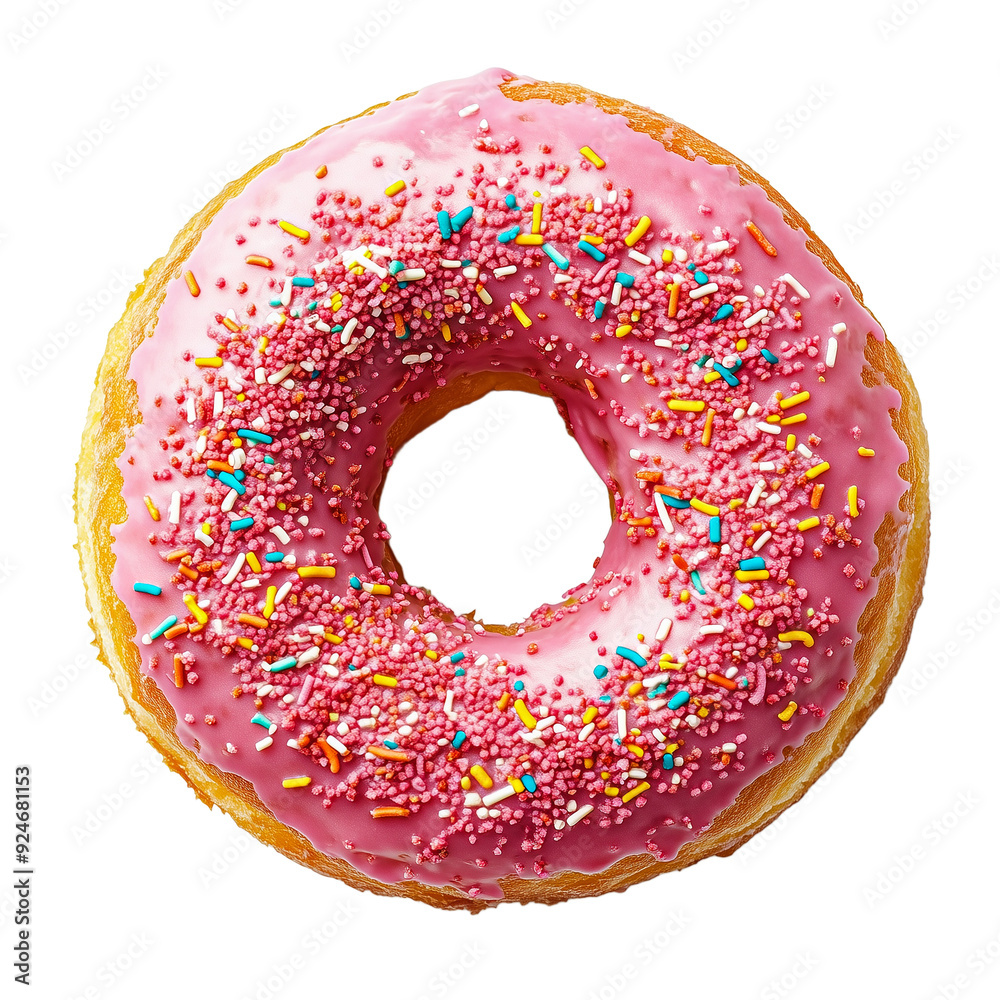 delicious donut top view isolated on transparent or white background delicious donut top view isolated on transparent or white background