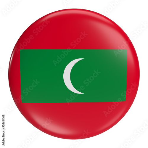 Free Download Maldives round flag icon with transparent background - GFXLoad