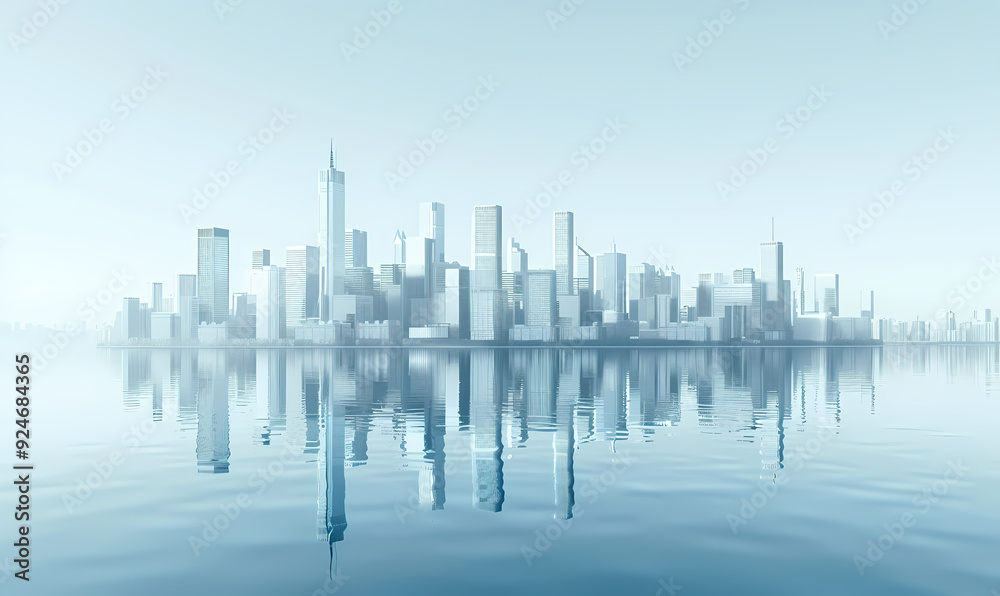 Naklejka premium modern city skyline