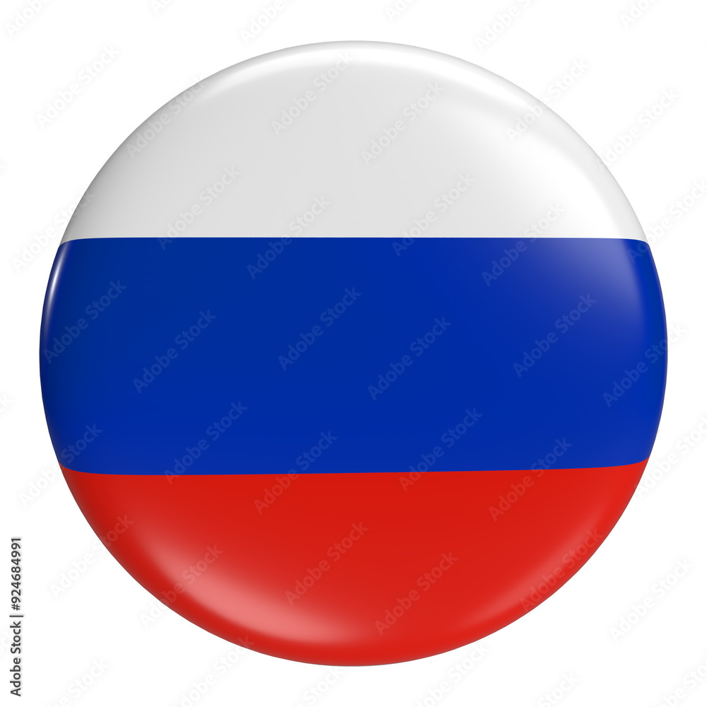 Russia round flag icon with transparent background Russia round flag icon with transparent background