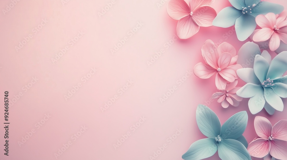 Fototapeta premium Charming Floral Arrangement in Soft Pastel Tones