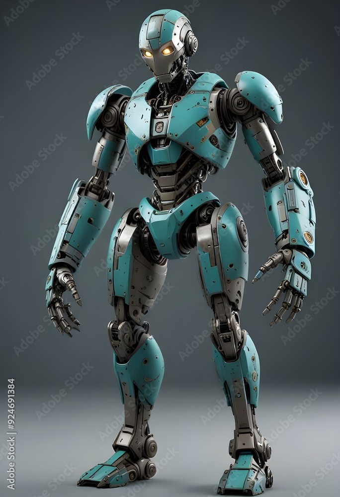 futuristic robot in 3d futuristic robot in 3d