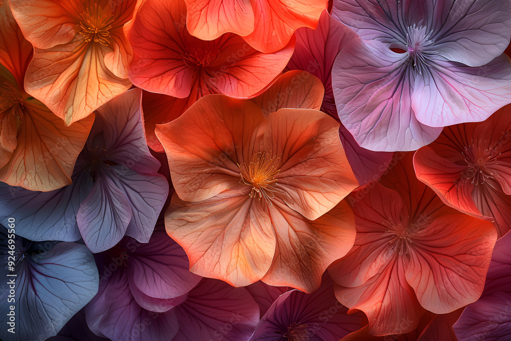 A closeup Delicate flower petals A closeup Delicate flower petals