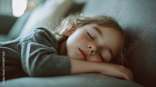 Serene Slumber: A Young Child Resting