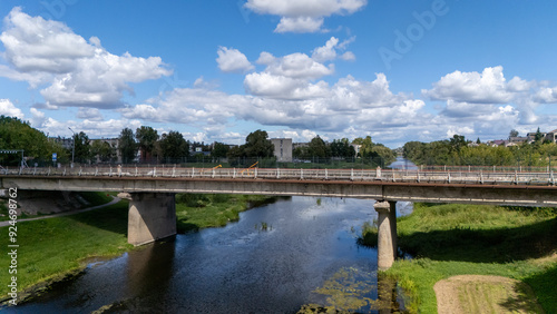 Kedainiai Bridge over the Nevezis River – partially collapsed with one beam down, one lane in use, major reconstruction planned Aug 13 2014