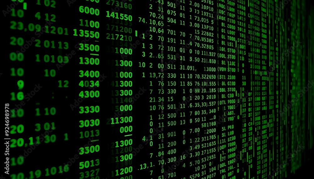 a matrix-style digital text background with flowing green code on a black backdrop create with ai a matrix-style digital text background with flowing green code on a black backdrop create with ai