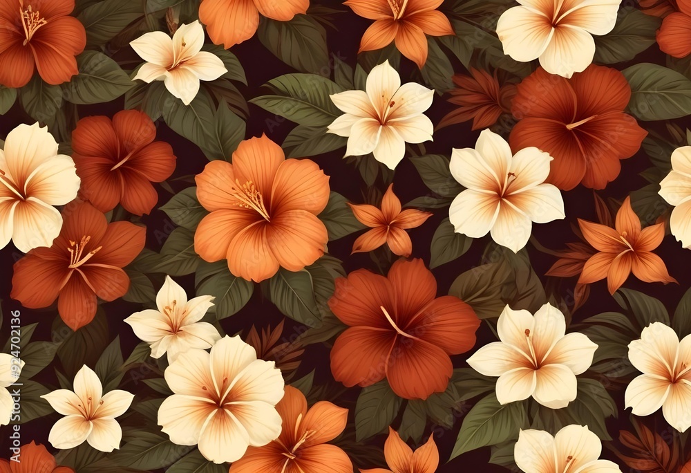 Floral leaves pattern Floral leaves pattern