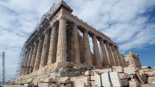 View of Parthenon in the Acropolis of Athens, 11th June 2024, Greece