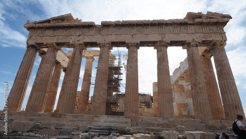 View of Parthenon in the Acropolis of Athens, 11th June 2024, Greece