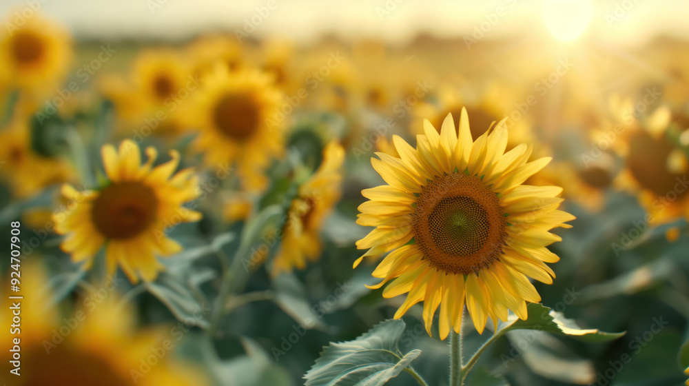 Sunflower Field at Sunset Sunflower Field at Sunset
