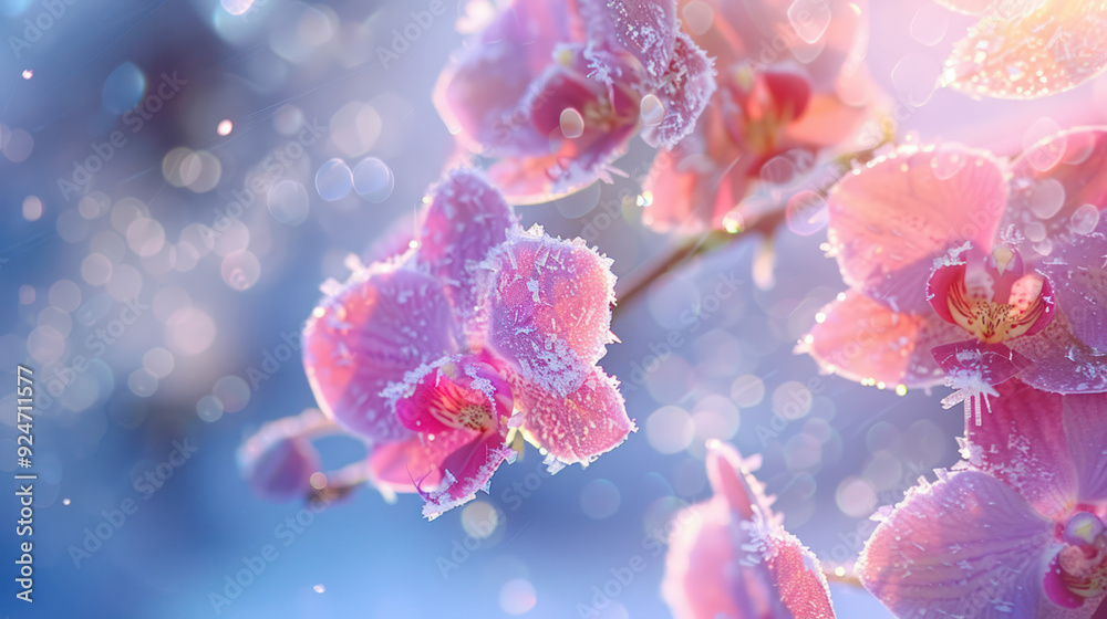 Pink Orchid Covered in Frost Pink Orchid Covered in Frost
