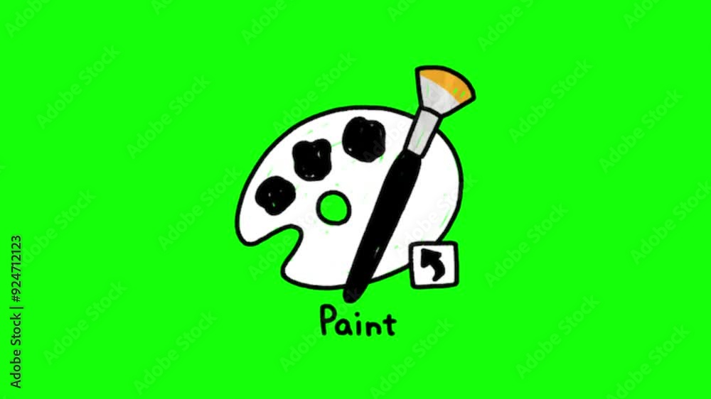 Color paint sricker motion graphic animation with clip template 4k ...
