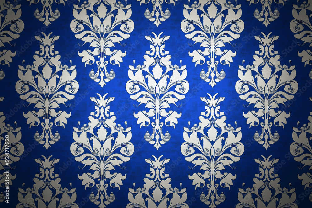 Luxury blue floral damask wallpaper, luxury blue wallpaper concept. Luxury blue floral damask wallpaper, luxury blue wallpaper concept.
