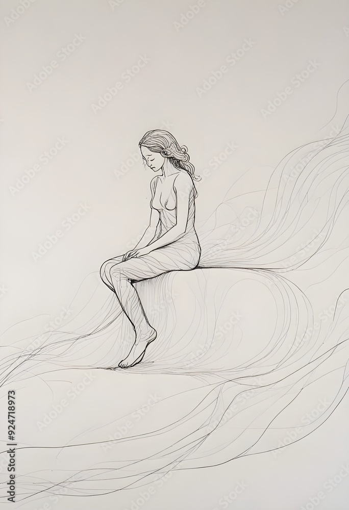 sketch of a naked woman sketch of a naked woman