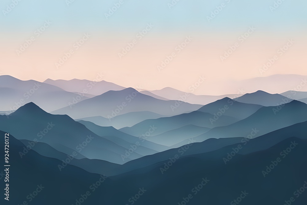 Green and Purple Abstract 3D Gradient Mountains Silhouette Landscape Background. Scenery, Nature, Illustration, Book Cover, Backdrop, Wallpaper. Green and Purple Abstract 3D Gradient Mountains Silhouette Landscape Background. Scenery, Nature, Illustration, Book Cover, Backdrop, Wallpaper.
