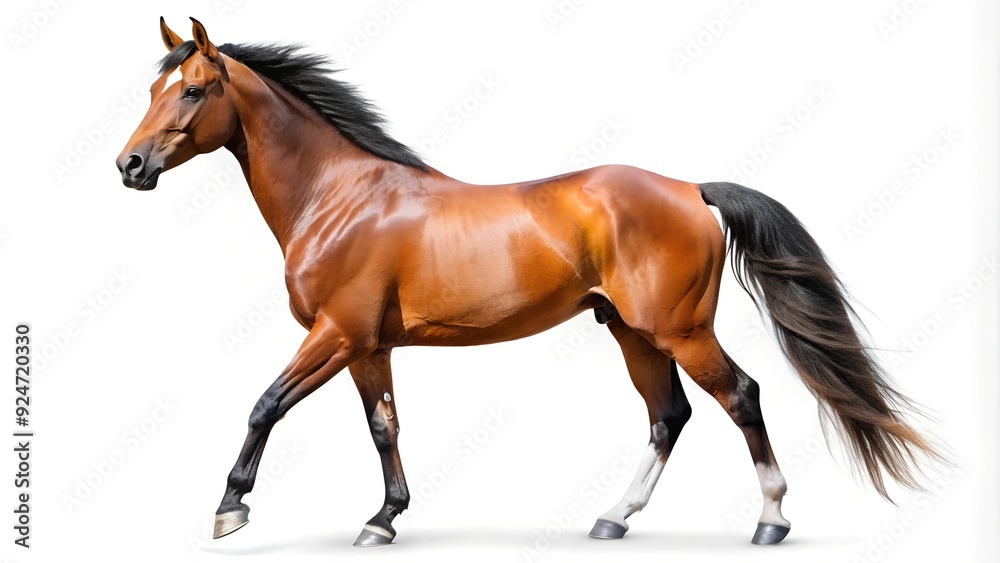 Fototapeta premium horse on white background