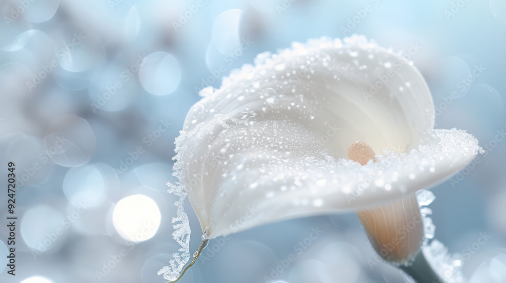 White Calla Lily Covered in Frost White Calla Lily Covered in Frost