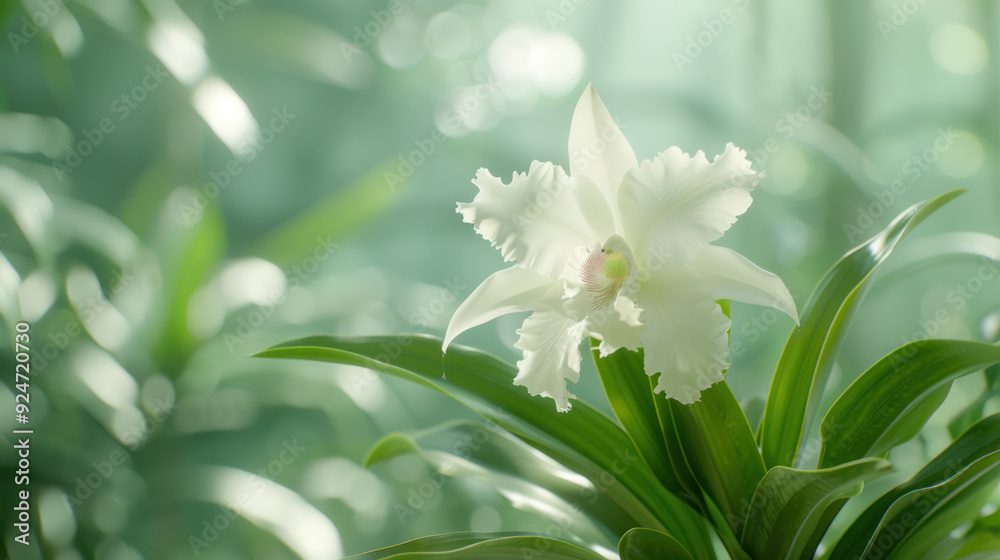 Fototapeta premium White Orchid in Soft Focus