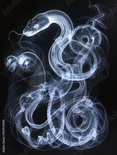 The robotic snake has an extremely delicate and complex mechanical structure, with illustrations and X-ray.