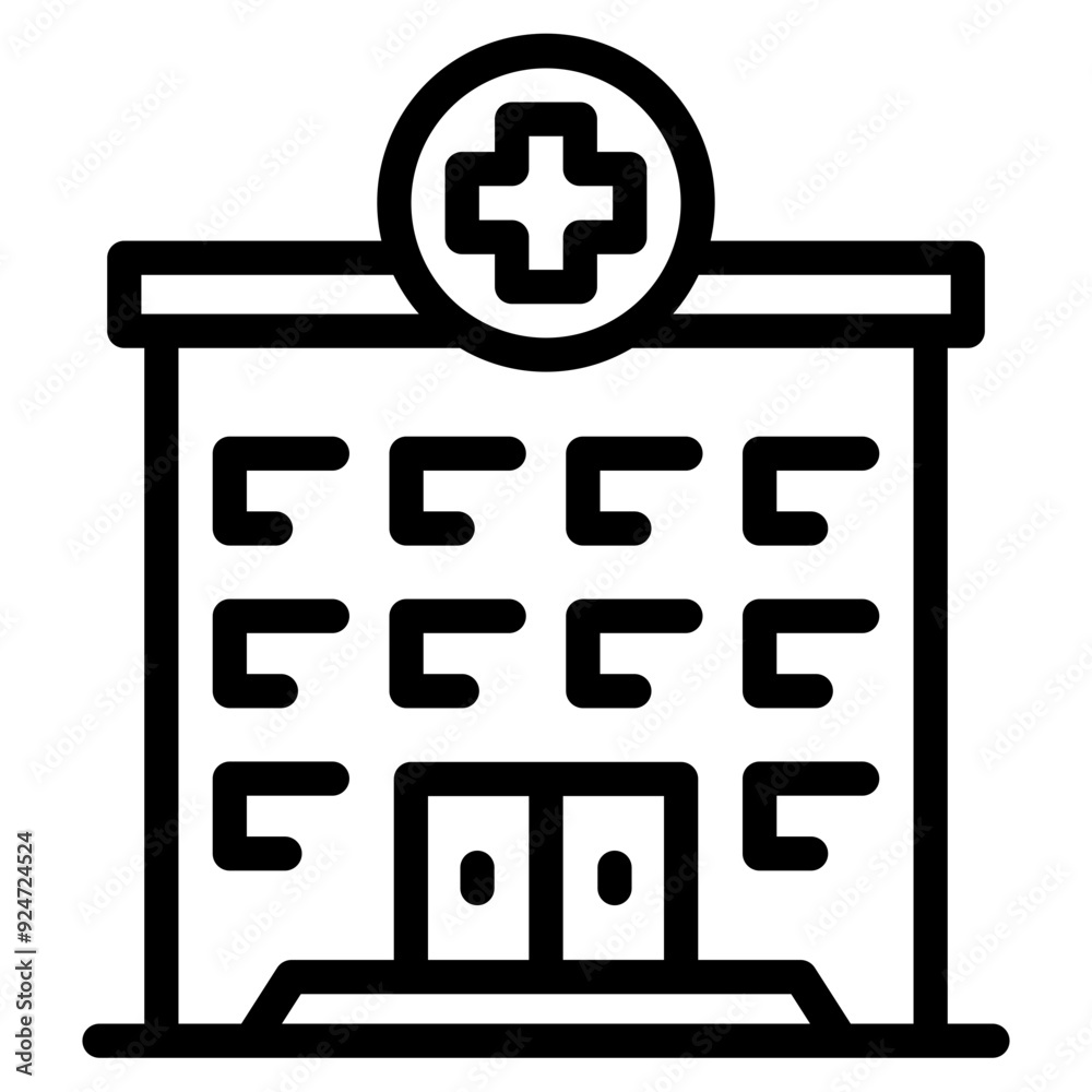 Obraz premium Hospital building icon