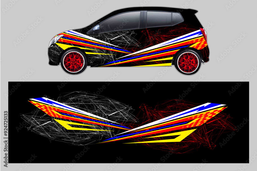 Obraz premium car wrap modern abstract design background