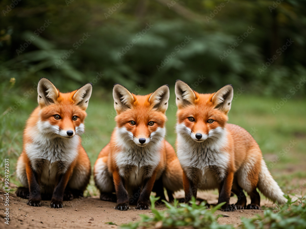Cute foxes in nature Cute foxes in nature