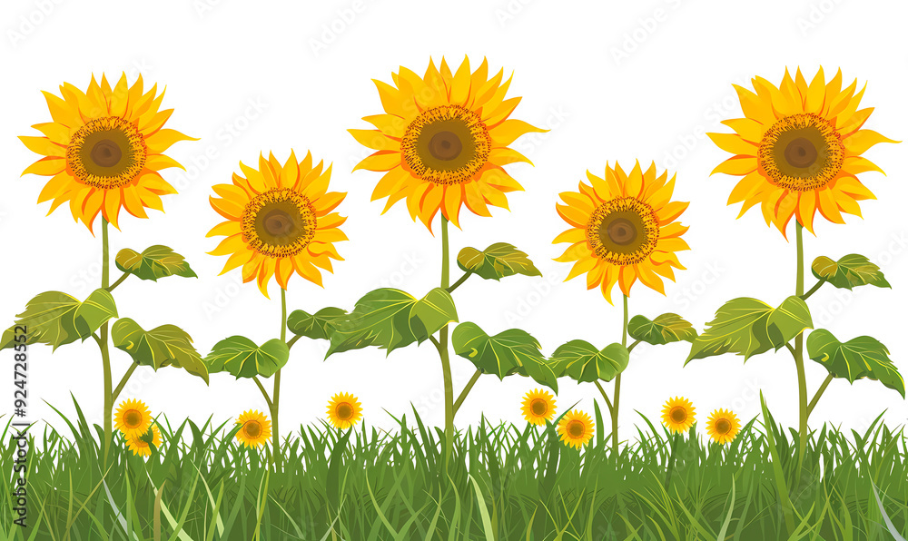 Fototapeta premium field of sunflowers