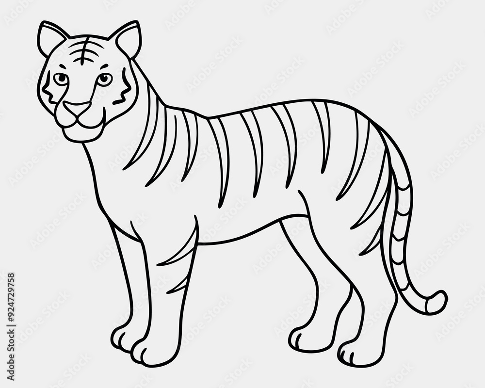 Obraz premium Tiger Line art 