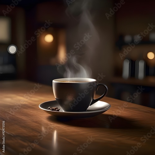 cup of coffee on the table