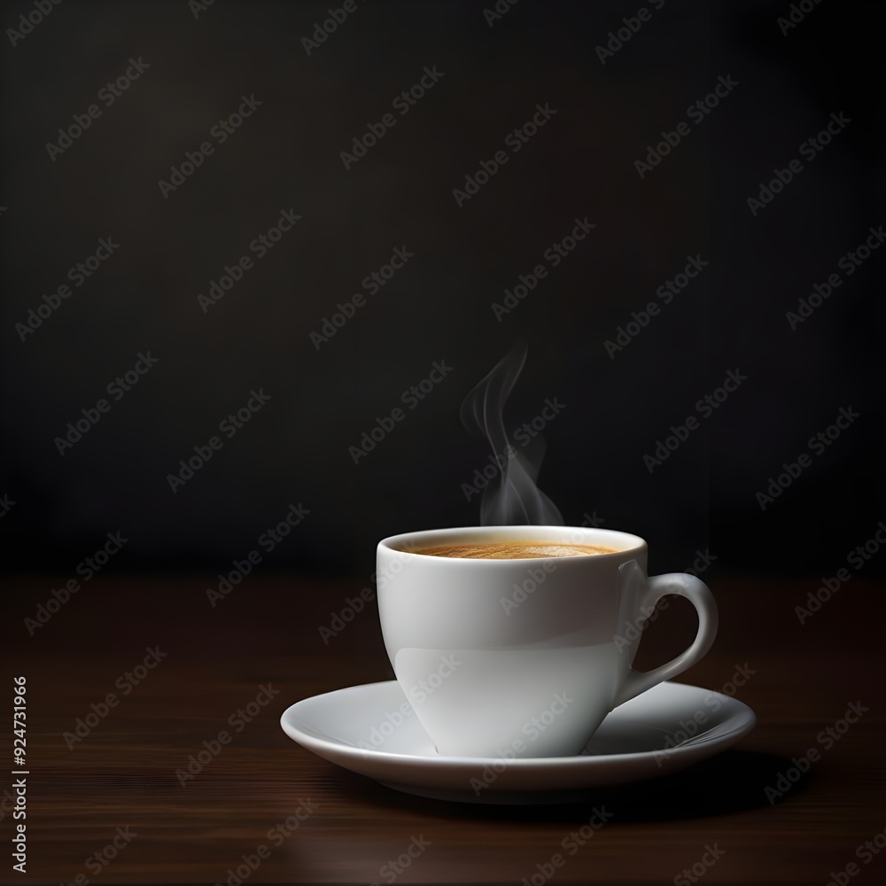 cup of coffee on a dark background cup of coffee on a dark background