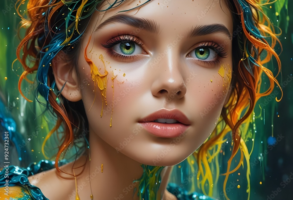 portrait of a woman with retro style