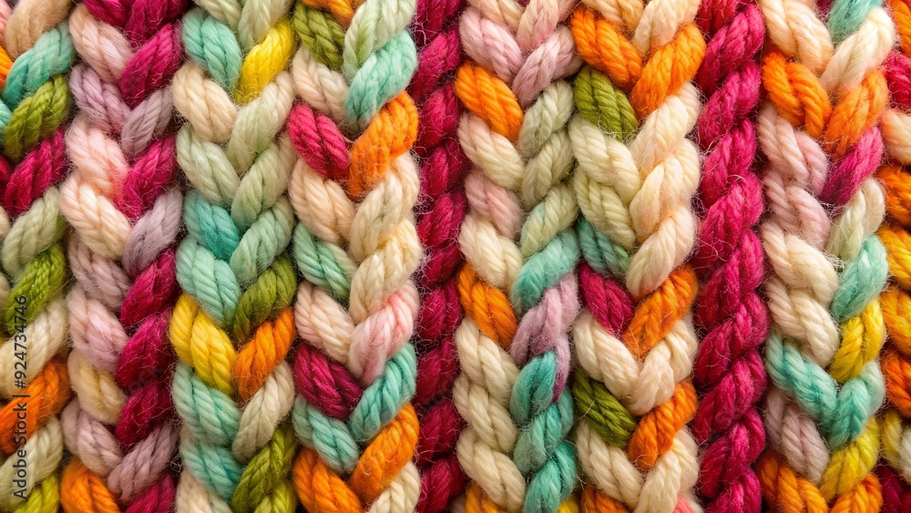 Colorful Knitted Texture - Generative AI Colorful Knitted Texture - Generative AI