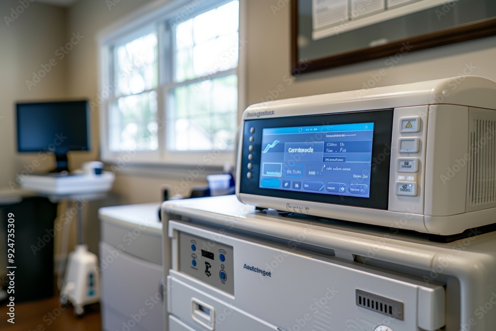 Close-up of Ozone Therapy Machine in Use, Highlighting Technical Details. Close-up of Ozone Therapy Machine in Use, Highlighting Technical Details.